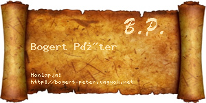 Bogert Péter névjegykártya